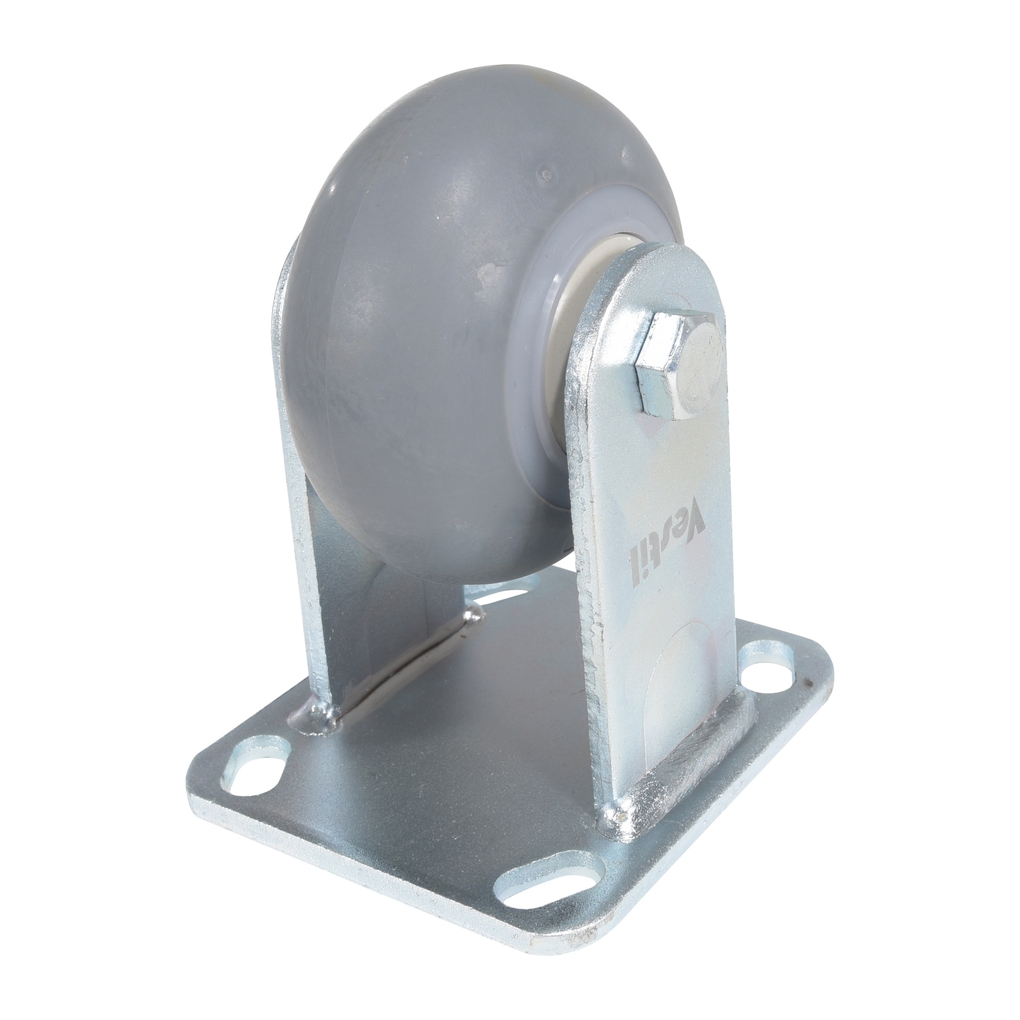 Vestil Thermoplastic Rubber Rigid Caster 4 In. Diameter x 2 In. Width 485 Lb. Capacity Light Gray